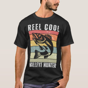Camiseta Cazador de lucioperca retro genial de carrete Pesc