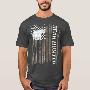 Camiseta Cazador de oso Bandera Americana Bear Hunting Love