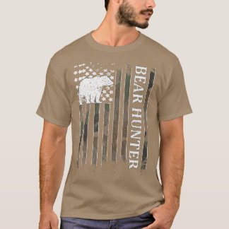 Camiseta Cazador de oso Bandera Americana Oso Cazador de os