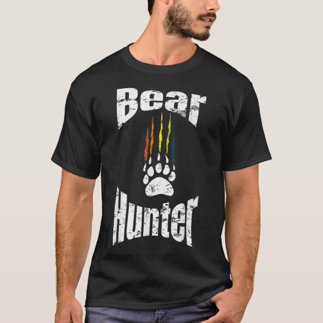 Camiseta Cazador de oso LGBTQ Orgullo gay arcoiris T (Anverso)