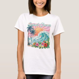 CAMISETA CAZADOR DE OTOÑO PASTEL OLAS Y FLORES