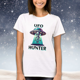 Camiseta Cazador de OVNI | Ai Art con OVNI y Alien