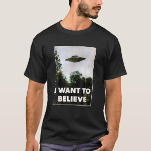 Camiseta Cazador de ovnis alienígenas Quiero creer día de o