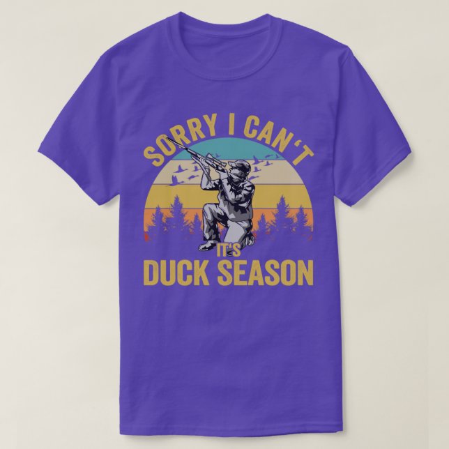 Camiseta Cazador de Patos Siento No Haber Podido Cazar Pato (Diseño del anverso)