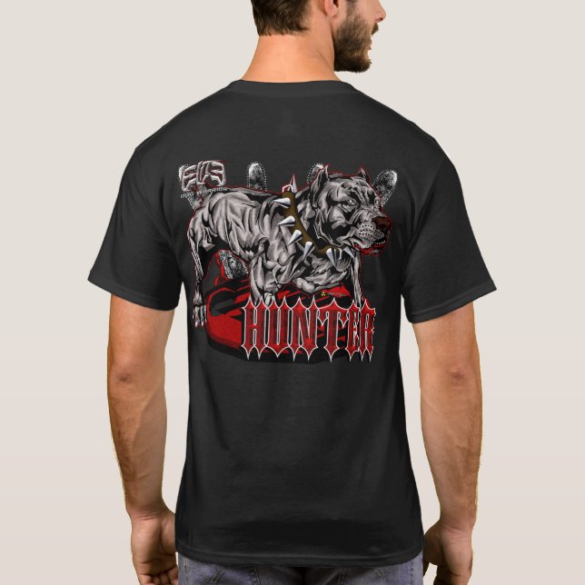 Camiseta Cazador de Pitbull de la élite (Reverso)