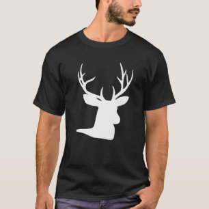 Camiseta Cazador de renos de Navidad carne de venado caza R