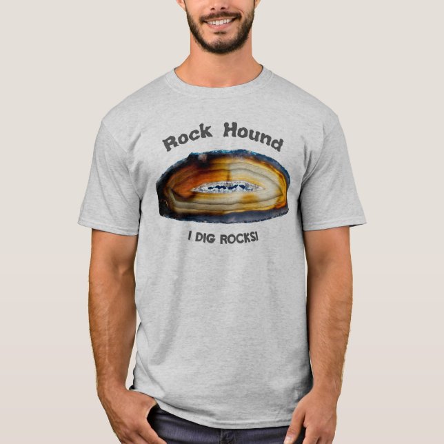 Camiseta Cazador de Rocas - ¡Me Encantan las Rocas! (Anverso)
