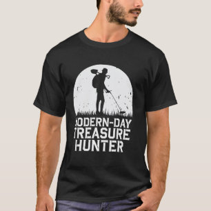 Camiseta Cazador de Tesoros Modernos con Detector de Metale
