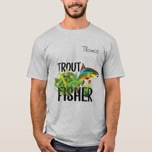Camiseta Cazador de Truchas Trucha Arcoíris en Entorno Natu