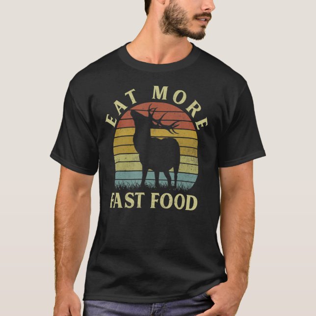 Camiseta Cazador de venados de comida más rápida (Anverso)