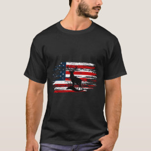 Camiseta Cazador de venados norteamericano patriótico vinta