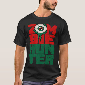 Camiseta Cazador de zombies Halloween  Lindo con un ojo de 