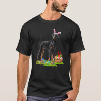 Camiseta Cazador divertido de huevos de Pascua Doberman Pin