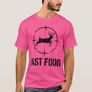 Camiseta Cazador Divertido Para Hombres Comida Rápida Cierv
