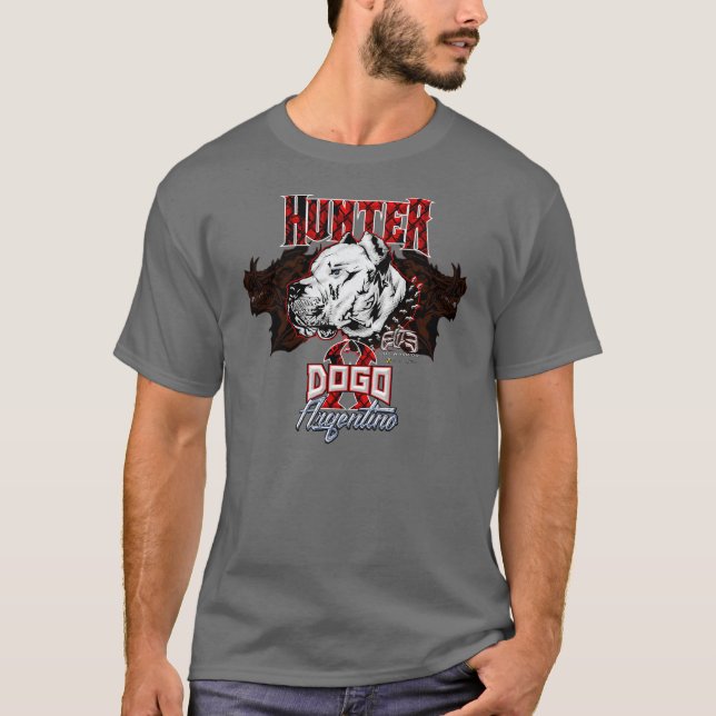 Camiseta CAZADOR Dogo Argentino de la élite (Anverso)