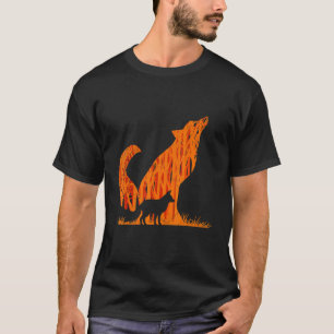 Camiseta cazador forestal de zorro de silueta de Fox 1