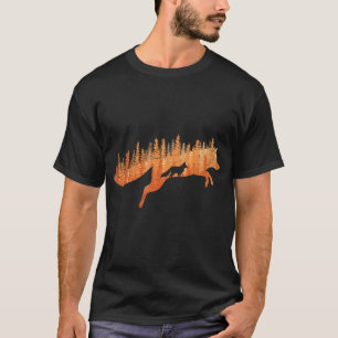 Camiseta cazador forestal Fox silhouette fox
