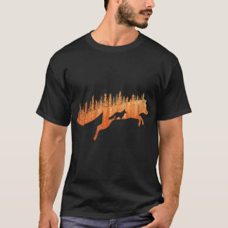 Camiseta cazador forestal Fox silhouette fox
