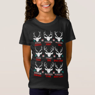 Camiseta Cazador gracioso de todos los renos de Santa Claus