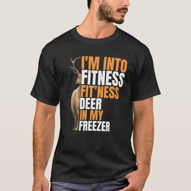 Camiseta Cazador gracioso papá estoy en el gimnasio Deer Fr (Anverso)