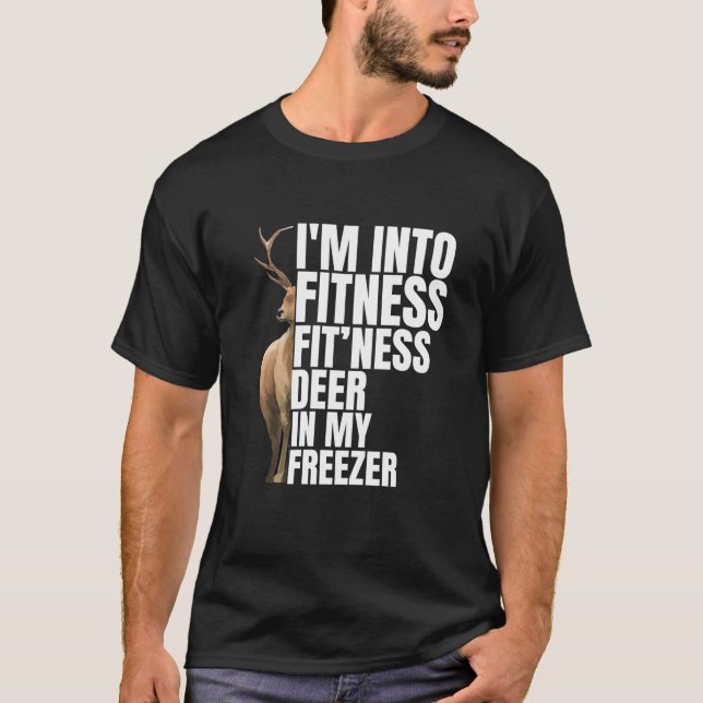 Camiseta Cazador gracioso papá estoy en el gimnasio Deer Fr (Anverso)