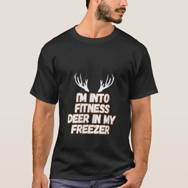 Camiseta Cazador gracioso papá estoy en el gimnasio Deer Fr (Anverso)
