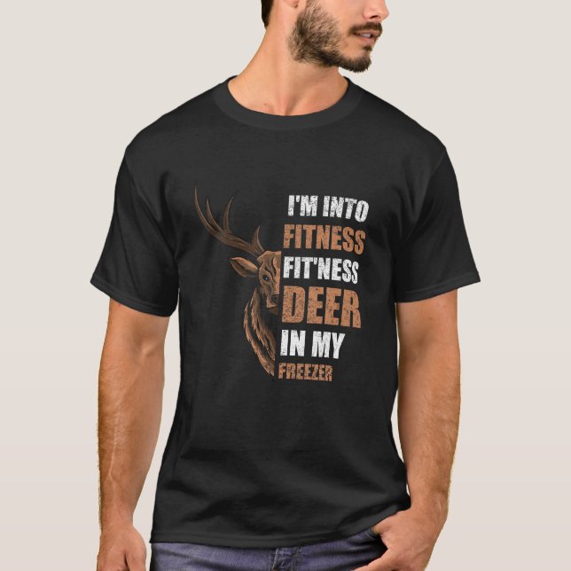 Camiseta Cazador gracioso papá estoy en el gimnasio Deer Fr (Anverso)