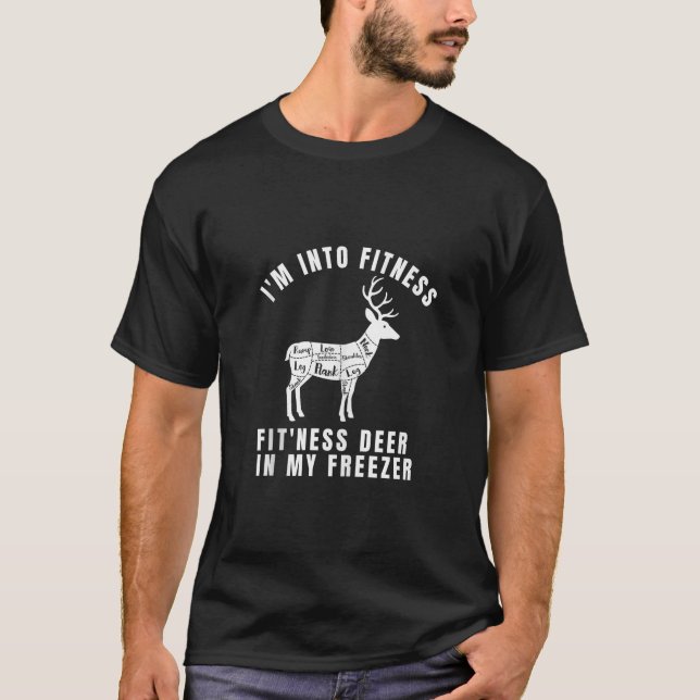 Camiseta Cazador gracioso papá estoy en el gimnasio Deer Fr (Anverso)