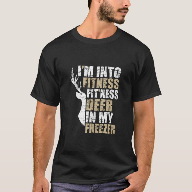 Camiseta Cazador gracioso papá estoy en el gimnasio Deer Fr (Anverso)