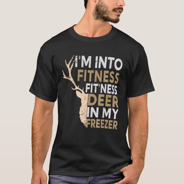 Camiseta Cazador gracioso papá estoy en el gimnasio Deer Fr (Anverso)
