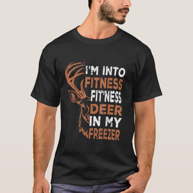 Camiseta Cazador gracioso papá estoy en el gimnasio Deer Fr (Anverso)