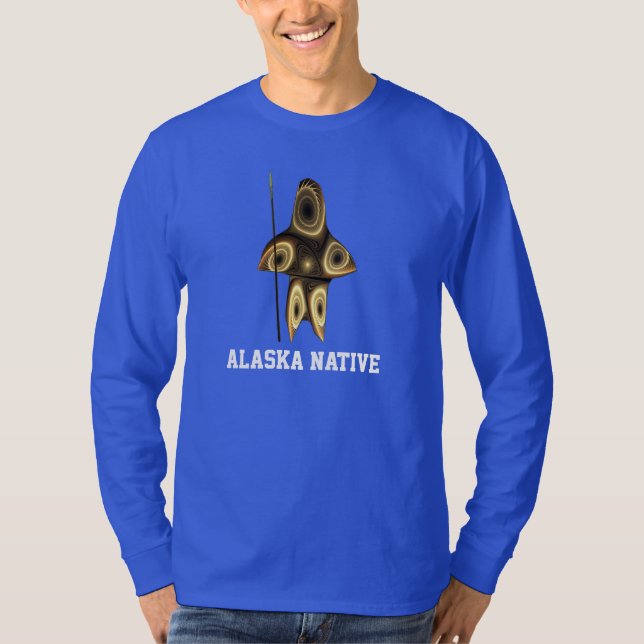 Camiseta Cazador inuit fractal (Anverso)