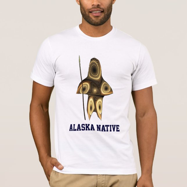 Camiseta Cazador inuit fractal (Anverso)
