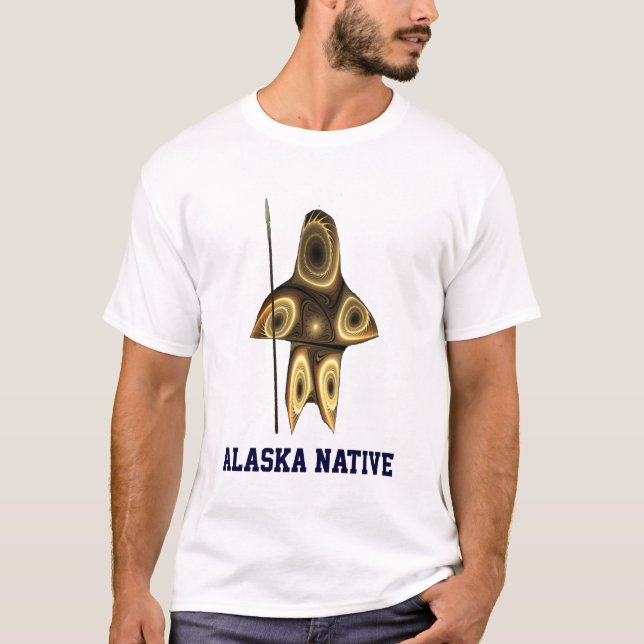 Camiseta Cazador inuit fractal (Anverso)