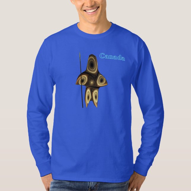 Camiseta Cazador inuit fractal (Anverso)