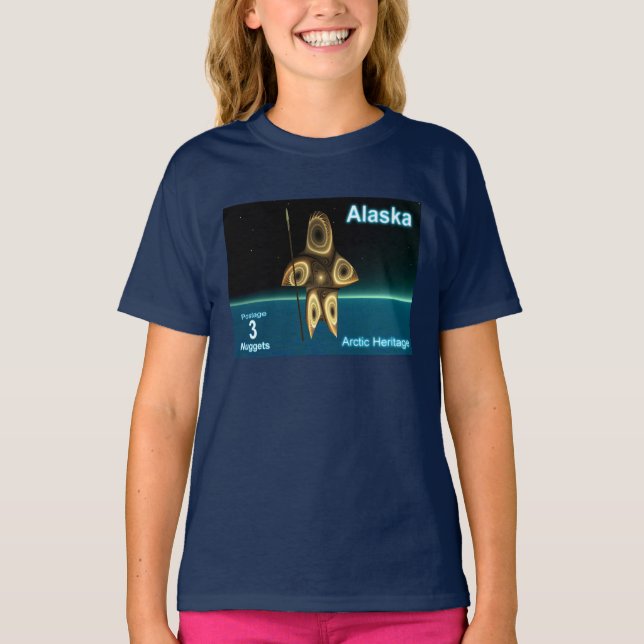 Camiseta Cazador inuit fractal (Anverso)