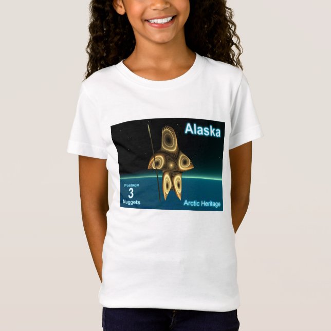 Camiseta Cazador inuit fractal (Anverso)