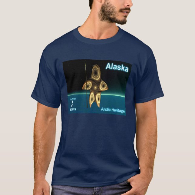 Camiseta Cazador Inuit Fractal (Anverso)