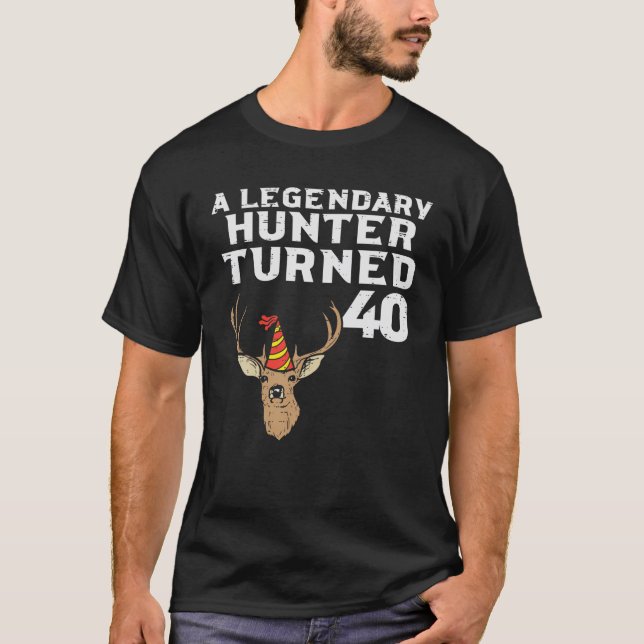 Camiseta Cazador Legendario De Hombres Cumplió 40 Años De C (Anverso)