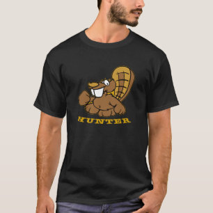 Camiseta Cazador negro del castor