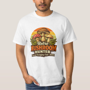 Camiseta Cazador Retro de Hongos Amante de la Busqueda de H
