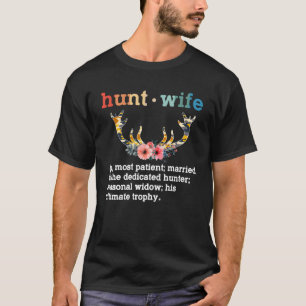Camiseta Cazadora de disfraces de definición de esposa por
