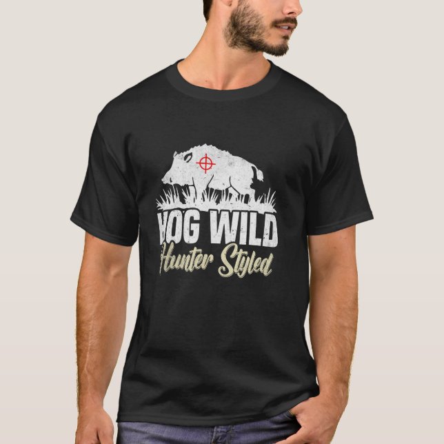 Camiseta Cazadora De Hog Con Estilo Hunter Cama De Larga Ma (Anverso)