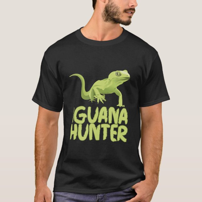 Camiseta Cazadora de iguana - Gracioso Mascota del reptil d (Anverso)