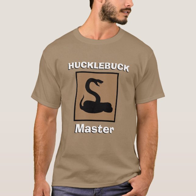 Camiseta Cazadora de serpientes deportivos Bayou HUCKLEBUCK (Anverso)