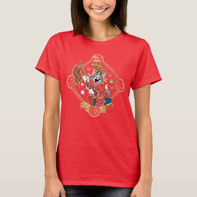 Camiseta Cazadores de luz de Tom y Jerry (Anverso)