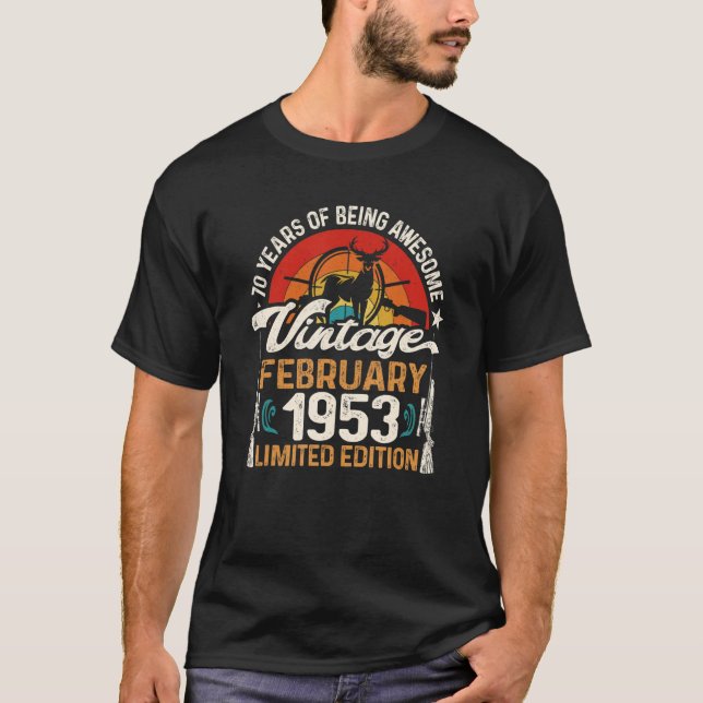 Camiseta Cazadores de venados de 70 años febrero 1953 70t (Anverso)