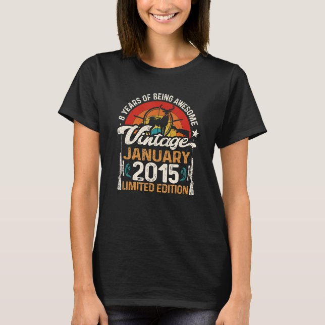 Camiseta Cazadores de venados de 8 años enero 2015 8th B (Anverso)