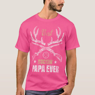 Camiseta Cazadores de venados del mejor Buckin' Papa Ever C