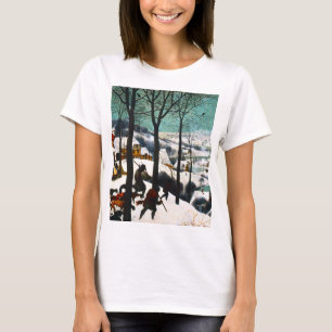 Camiseta Cazadores en el paisaje de la nieve Pieter Bruegel